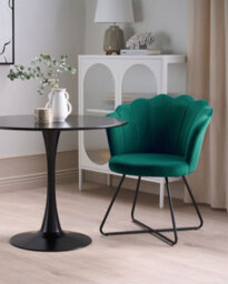 Beliani Armchair Lovelock Velvet Emerald Green - thumbnail 2