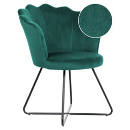 Beliani Armchair Lovelock Velvet Emerald Green - thumbnail 1