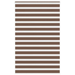 Berkfield Zebra Blind Brown 140X230 Cm Fabric Width 135.9 Cm Polyester - thumbnail 1