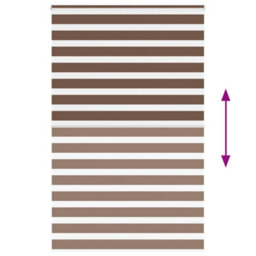 Berkfield Zebra Blind Brown 140X230 Cm Fabric Width 135.9 Cm Polyester - thumbnail 5
