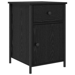 Berkfield Modern Bedside Cabinet Black Oak 40X42X60 Cm Engineered Wood - thumbnail 1