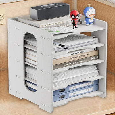 5 Layer Office Filing Organizerholder A4 Document Storage File Rack - image 1
