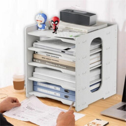 5 Layer Office Filing Organizerholder A4 Document Storage File Rack - thumbnail 4
