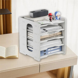 5 Layer Office Filing Organizerholder A4 Document Storage File Rack - thumbnail 3