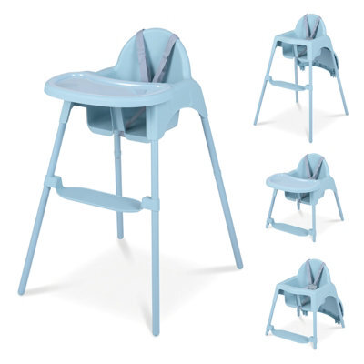 Costway Convertible Baby High Chair Infant Highchair W/ 2 Heights For 6-36 Months Kids-Blue - image 1