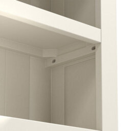 Farro Cream 5 Tier  Narrow Bookcase - Painted With Oak Top - By Roseland Furniture - thumbnail 5