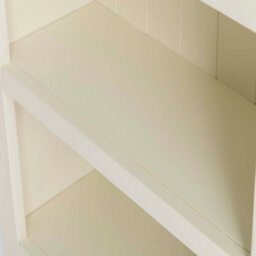 Farro Cream 5 Tier  Narrow Bookcase - Painted With Oak Top - By Roseland Furniture - thumbnail 6