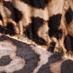 Ohs Leopard Print Microfibre Easy Care 25Cm Deep Fitted Bed Sheet, Natural - King - thumbnail 4