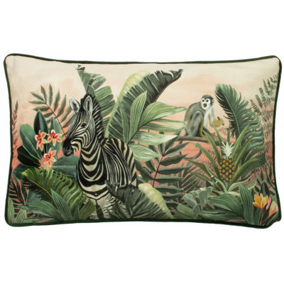 Evans Lichfield Manyara Zebra Rectangular Botanical Cushion Cover - image 1