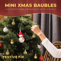 Festive Fix Gold Mini Christmas Baubles 25 Pack Shatterproof Small Ornaments For Xmas Tree Decorations Matte Gloss Glitter - thumbnail 3