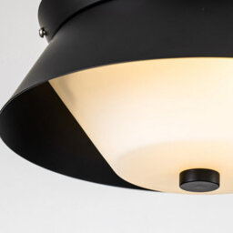 Luminosa Lighting Elstead Bowtie 2 Light Bathroom Ceiling Light, Matte Black Ip44 - thumbnail 2