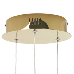 Wyld and Coco Lumina Gold Ring Pendant Lamp With Integrated Led Rings, Gloss Gold Finish, Adjustable Cord. - thumbnail 7