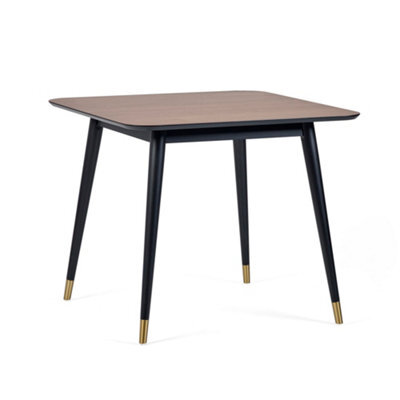 Oakham Premium Findlay 90Cm Square Dining Table - Walnut & Black - image 1