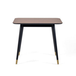 Oakham Premium Findlay 90Cm Square Dining Table - Walnut & Black - thumbnail 7