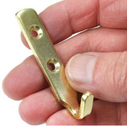 Taskar Heavy Duty Brass-Plated J Picture And Mirror Hooks 62mm Pack Of 4 - thumbnail 3