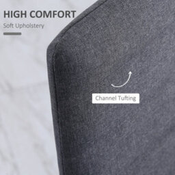 Homcom Dining Chairs Upholstered Fabric Accent Chairs With Metal Legs, Set Of 4 - thumbnail 5