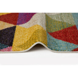 Multi Geometric Chequered Modern Easy To Clean Rug For Dining Room-200Cm X 290Cm - thumbnail 3