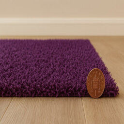 Uetian Luxury Purple Shaggy Rug Thick Deep Pile Soft Rug For Living Room & Bedroom ( Purple 160X230) - thumbnail 4