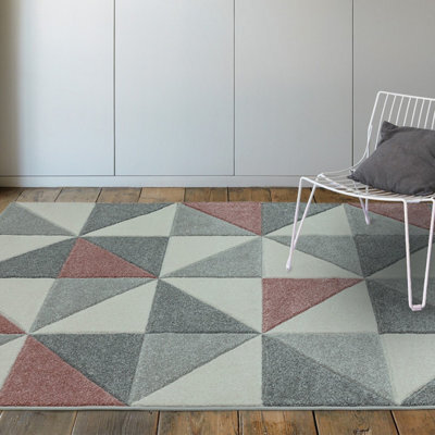 Asiatic Sketch Sk05 Cubic Pink Rug-120Cm X 170Cm - image 1