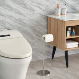 Capri Stainless Steel Satin Swivel Toilet Roll Holder & Spare Holder - thumbnail 8