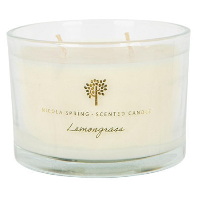 Nicola Spring Lemongrass Scented Candle - 350G 38H Natural Double Wick Soy Wax Aromatherapy Candle Home Fragrance - image 1
