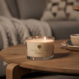 Nicola Spring Lemongrass Scented Candle - 350G 38H Natural Double Wick Soy Wax Aromatherapy Candle Home Fragrance - thumbnail 9