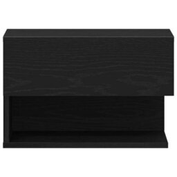 Walplus Bedside Cabinet Black Oak 46 X 29.5 X 30 Cm Engineered Wood - thumbnail 7
