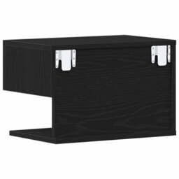 Walplus Bedside Cabinet Black Oak 46 X 29.5 X 30 Cm Engineered Wood - thumbnail 6