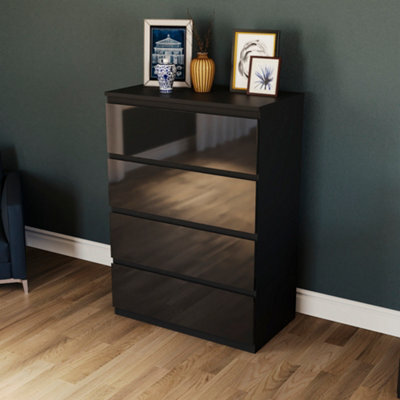 Lassic Vida Designs Glinton 4 Drawer Chest (100% Fsc), Black - image 1