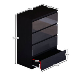 Lassic Vida Designs Glinton 4 Drawer Chest (100% Fsc), Black - thumbnail 9