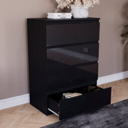 Lassic Vida Designs Glinton 4 Drawer Chest (100% Fsc), Black - thumbnail 2