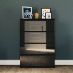 Lassic Vida Designs Glinton 4 Drawer Chest (100% Fsc), Black - thumbnail 6
