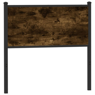 Berkfield Headboard Smoked Oak 90 Cm Engineered Wood And Steel - image 1