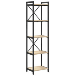 Berkfield Bookcase Sonoma Oak 40 X 30 X 153 Cm Engineered Wood - thumbnail 2