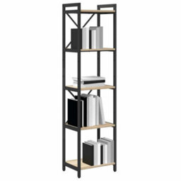 Berkfield Bookcase Sonoma Oak 40 X 30 X 153 Cm Engineered Wood - thumbnail 3