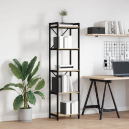 Berkfield Bookcase Sonoma Oak 40 X 30 X 153 Cm Engineered Wood - thumbnail 4