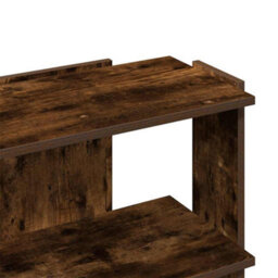 Berkfield Elegant Bookcase 3-Tier Smoked Oak 60X30X60 Cm Engineered Wood - thumbnail 7