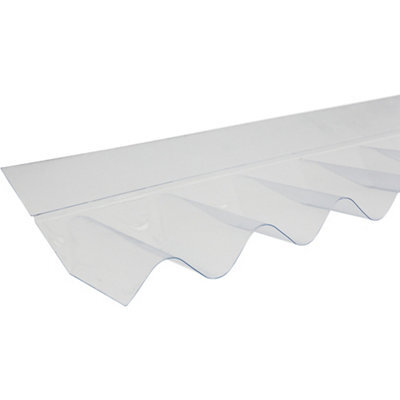 Corrubit Corrugated Clear Polyvinyl Chloride (Pvc) Wall Flashing (W)150mm X (L)950mm