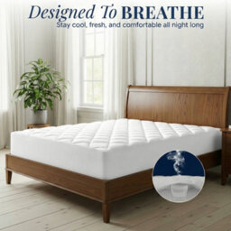 Aspire Homeware Quilted Mattress Protector, Water-Resistant & Hypoallergenic, 30Cm Deep Elastic Fit, Super King 180X200Cm - thumbnail 2