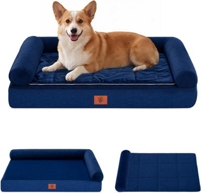 Luckracer Medium Dog Bed Sofa Washable Orthopedic Dog Beds Green 75X50X15Cm - image 1
