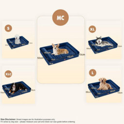 Luckracer Medium Dog Bed Sofa Washable Orthopedic Dog Beds Green 75X50X15Cm - thumbnail 2