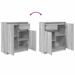 Berkfield Sideboard With Drawer Grey Sonoma 71X35X84 Cm Engineered Wood - thumbnail 9