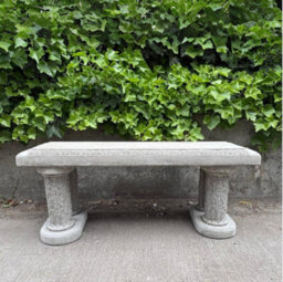 Large Stone Ornate Garden Bench Seat - thumbnail 5