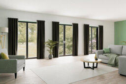 Bricoflor Blackout Curtain With Concealed Loops  - Black-Antracite - 2,45 X 1,40 M - Plain - thumbnail 3