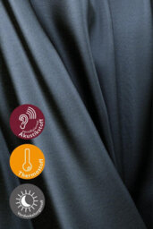 Bricoflor Blackout Curtain With Concealed Loops  - Black-Antracite - 2,45 X 1,40 M - Plain - thumbnail 2
