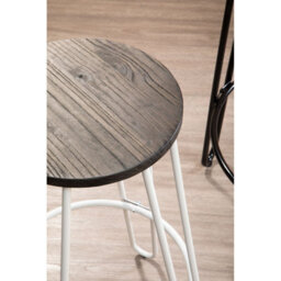 Orsina Sturdy White Finish Metal Bar Stool, Hairpin Stool For Kitchen Counter, Versatile Breakfast Stool For Home - thumbnail 6