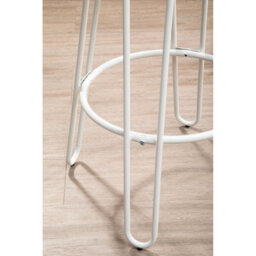 Orsina Sturdy White Finish Metal Bar Stool, Hairpin Stool For Kitchen Counter, Versatile Breakfast Stool For Home - thumbnail 5