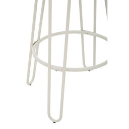 Orsina Sturdy White Finish Metal Bar Stool, Hairpin Stool For Kitchen Counter, Versatile Breakfast Stool For Home - thumbnail 8