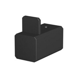 Affine Bathroom Wc Towel Robe Hook Holder Black Square Wall Mounted Stylish Modern - thumbnail 2