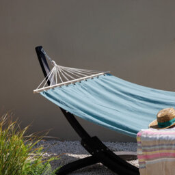 Primrose Sage Hammock With Charcoal Wooden Stand - thumbnail 2